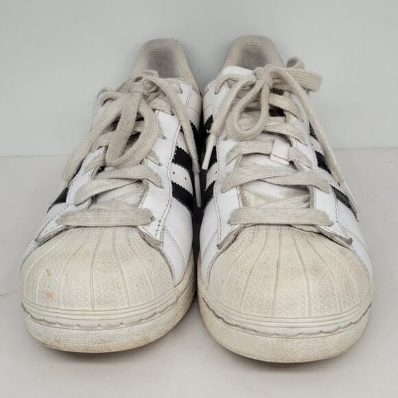 Adidas Superstar White Black Striped C77154 Low Top Sneaker Mens Shoe‎ Size 5.5 main image 11